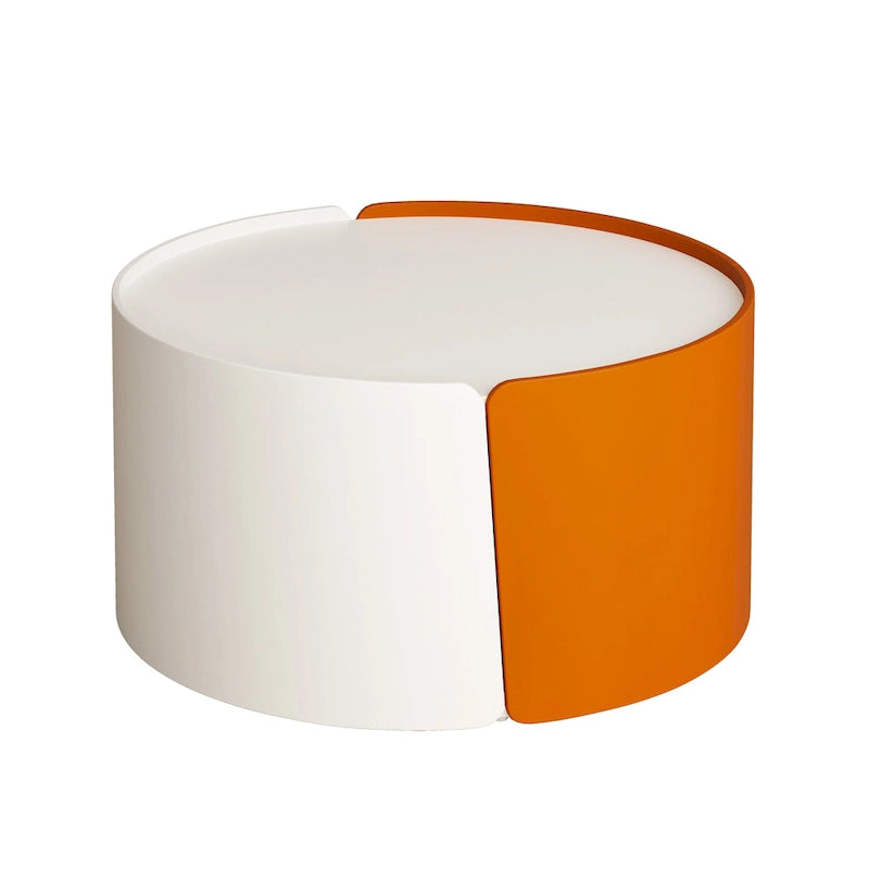 Nesting Coffee Table, Round Nesting Tables and End Tables for Small Space, Modern Side Tables with Extendable Sliding Tabletop