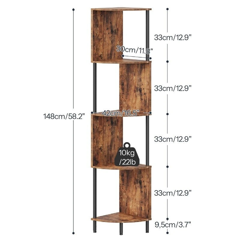 Corner Shelf Stand, Heavy-Duty Display Stand, Easy Assembly, Versatile Organizer for Bedroom & Bathroom
