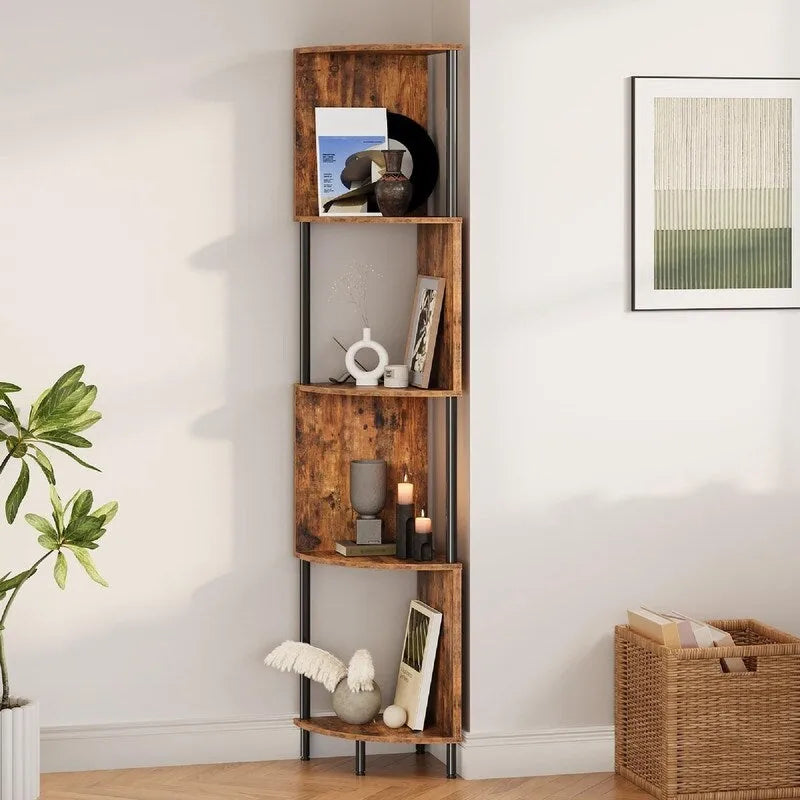 Corner Shelf Stand, Heavy-Duty Display Stand, Easy Assembly, Versatile Organizer for Bedroom & Bathroom