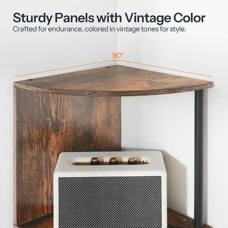 Corner Shelf Stand, Heavy-Duty Display Stand, Easy Assembly, Versatile Organizer for Bedroom & Bathroom