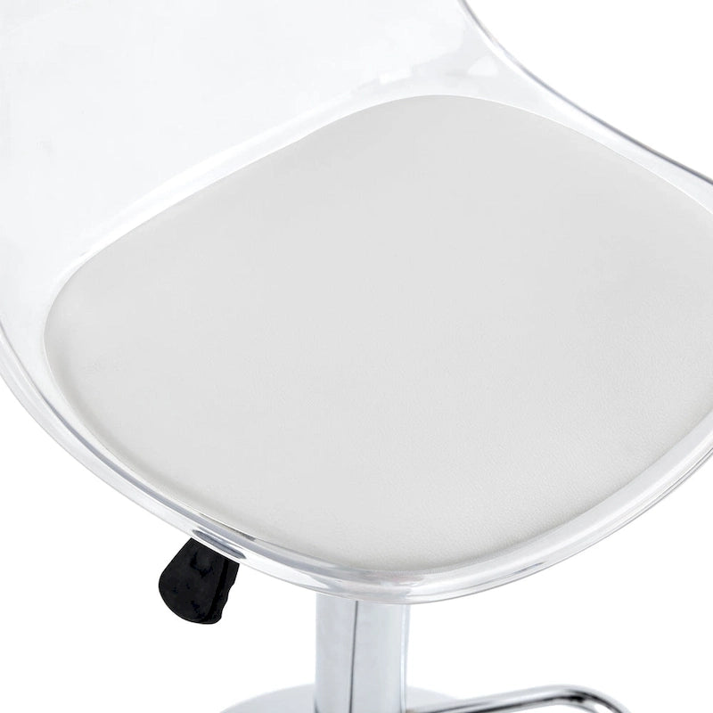 Swivel Bar Stools Set of 2, Counter Height Barstools with Backrest, Dining Room Chairs with Footrest and PU Seats