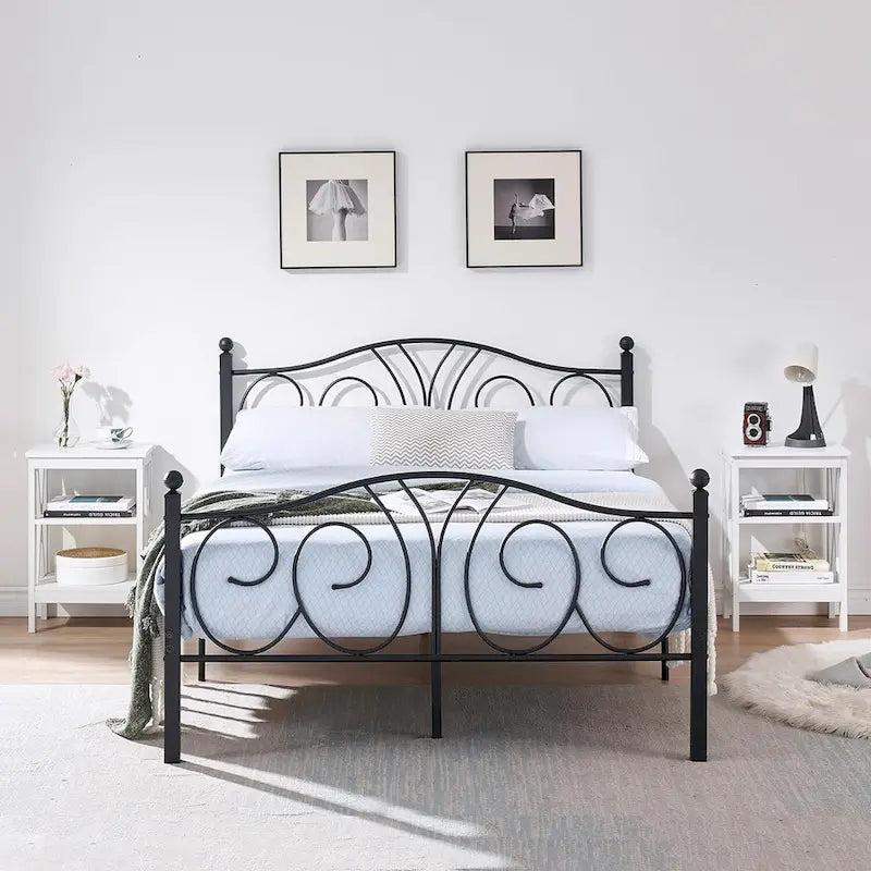 Table de chevet moderne avec étagères de rangement à 3 niveaux, lot de 2 tables de chevet