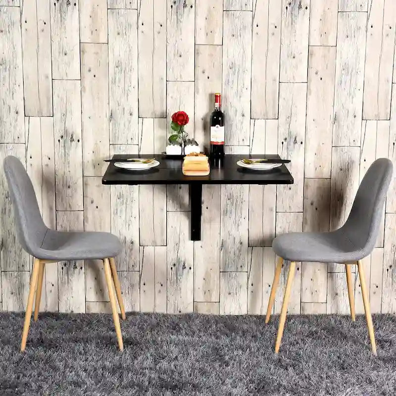 Wall-Mounted Drop-Leaf Table Floating Folding Desk Space Saver
