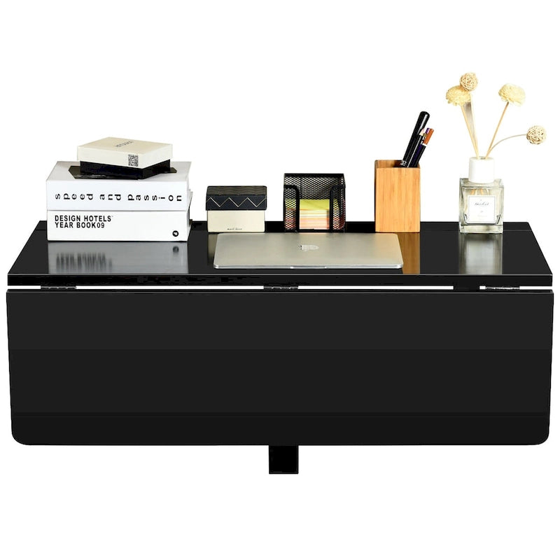 Wall-Mounted Drop-Leaf Table Floating Folding Desk Space Saver