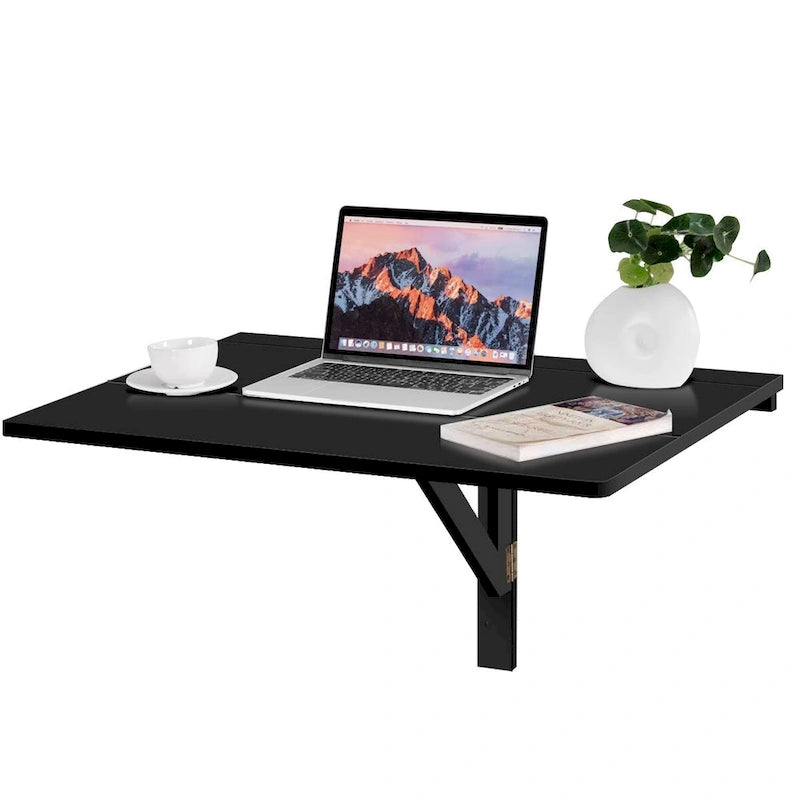 Wall-Mounted Drop-Leaf Table Floating Folding Desk Space Saver