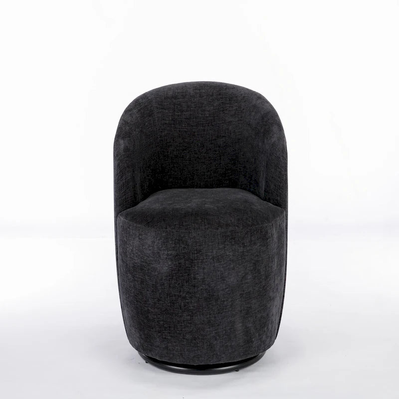 Chenille Fabric Swivel Accent Armchair