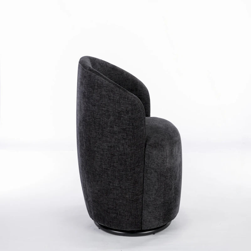 Chenille Fabric Swivel Accent Armchair
