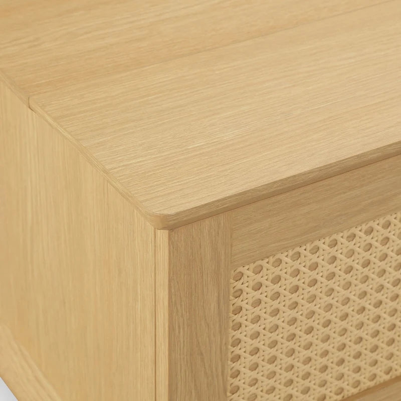Rattan Lift-Top Coffee Table with Storage - 42 x 17