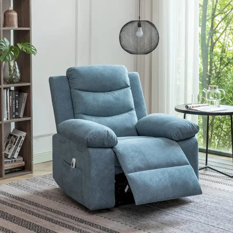 Fauteuil inclinable électrique avec fonction de massage réglable, fauteuil inclinable avec système chauffant pour le salon