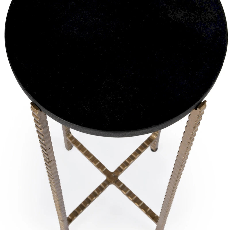 Granite Cross Legs Side Table