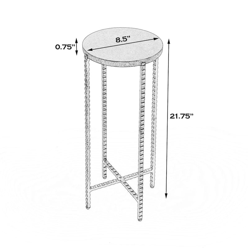 Granite Cross Legs Side Table