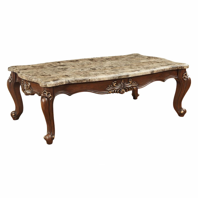 34 Genuine Marble Free Form Coffee Table - 34