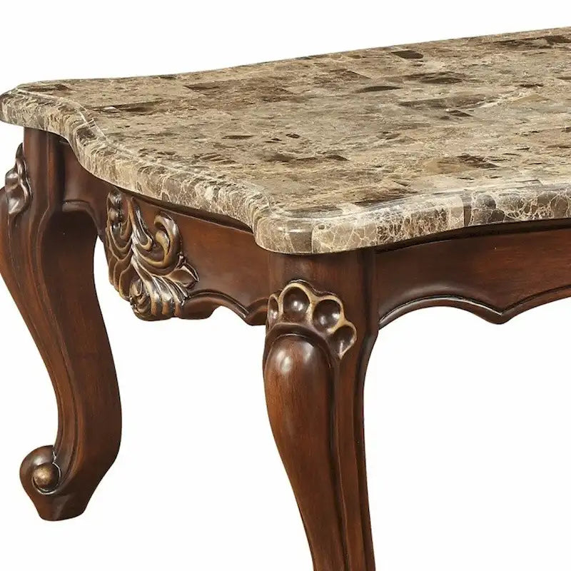 34 Genuine Marble Free Form Coffee Table - 34