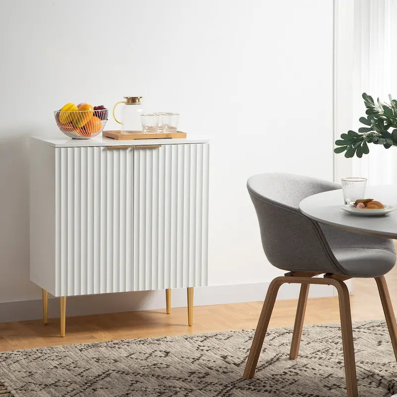 Sideboard Buffet Storage Cabinet with Adjustable Shelves - N/A
