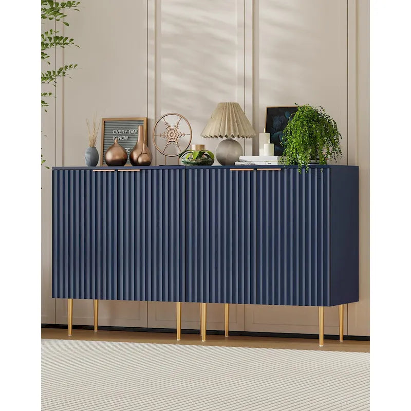 Sideboard Buffet Storage Cabinet with Adjustable Shelves - N/A