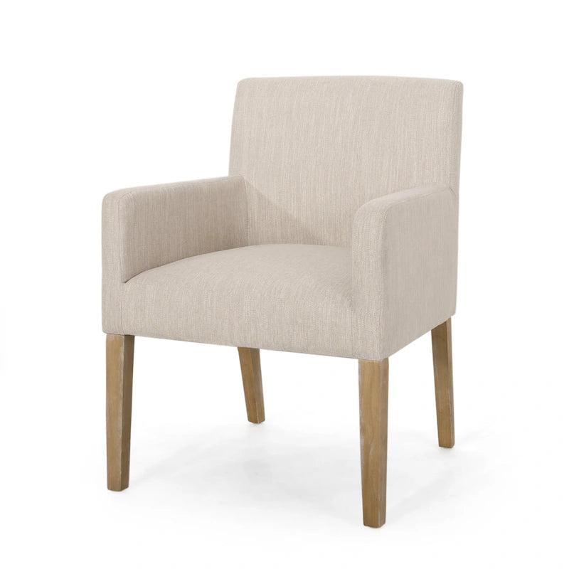 Upholstered Armchair, Modern Stylish Single Sofa Chair, Sturdy Wood Legs, Decor Chair for Bedroom Nook