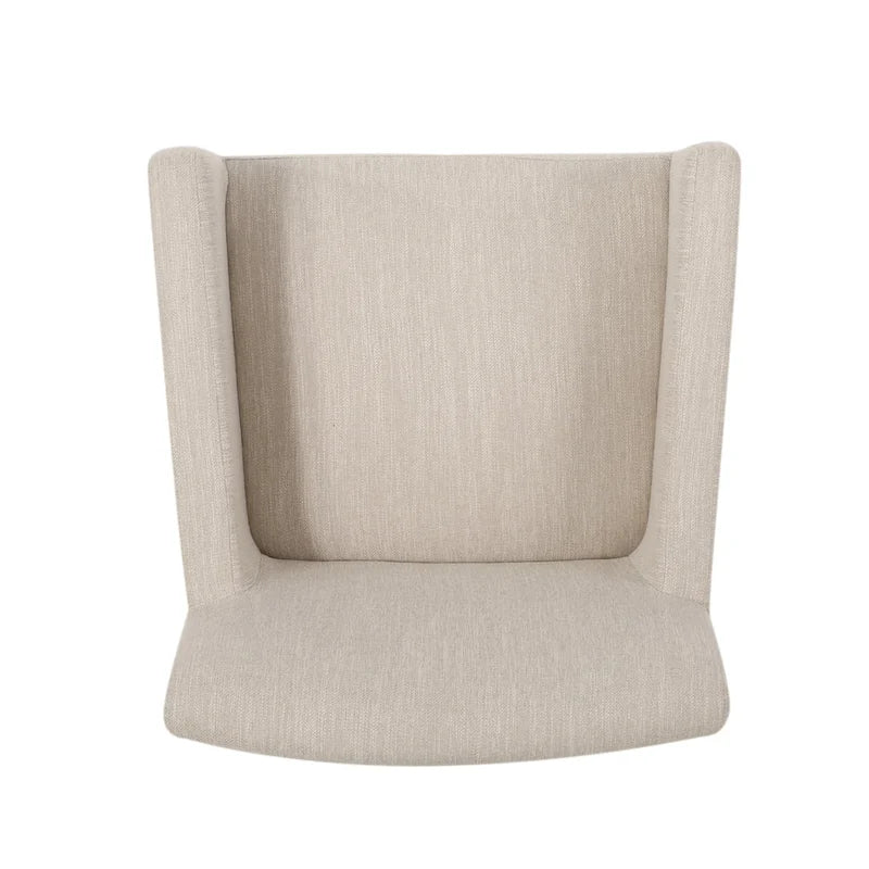 Upholstered Armchair, Modern Stylish Single Sofa Chair, Sturdy Wood Legs, Decor Chair for Bedroom Nook