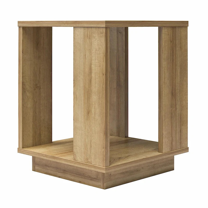 Contemporary Side Table, Sturdy Modern Accent End Table for Living Room, Easy Assembly