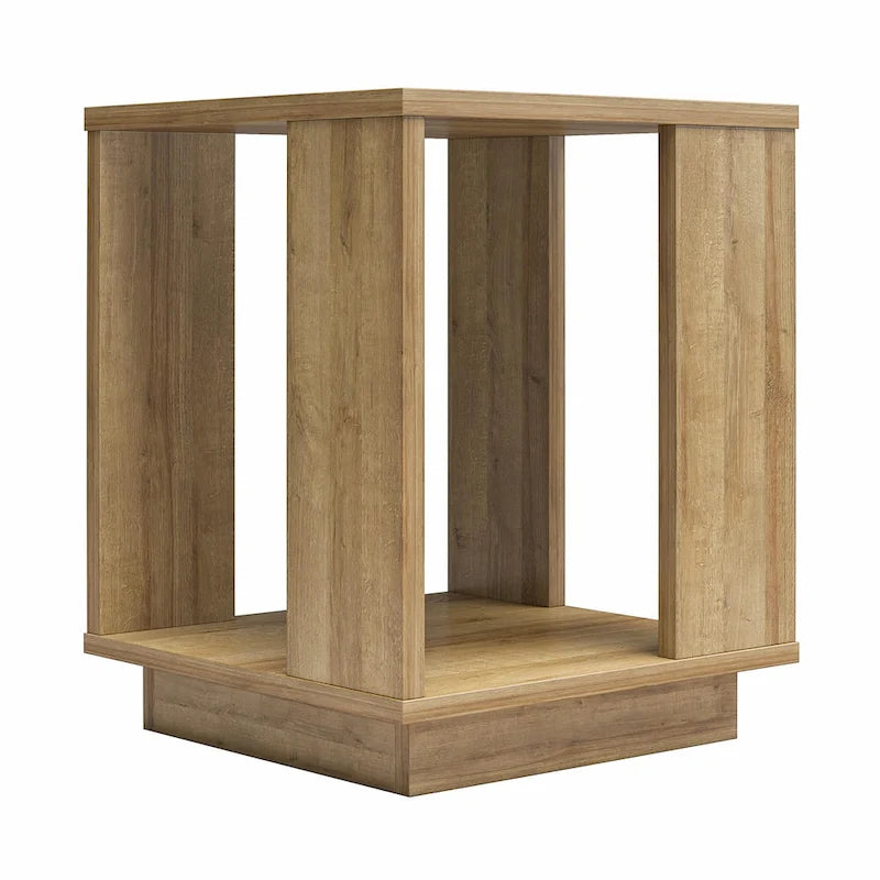 Contemporary Side Table, Sturdy Modern Accent End Table for Living Room, Easy Assembly