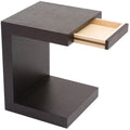 Wood C Shaped Accent Table