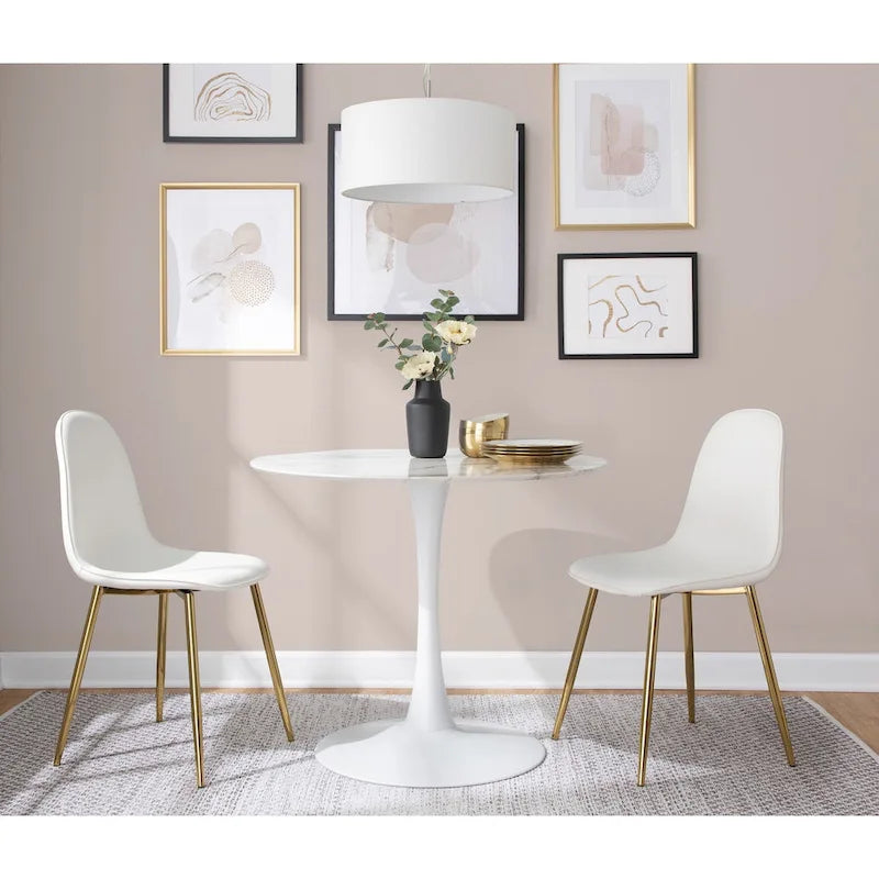 Modern Dining Table, Premium Minimalist Dinner Table, Sturdy Frame, Ideal Dining Table for Kitchen & Home