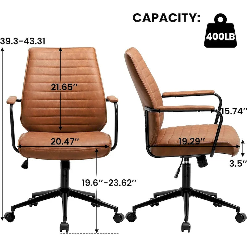 Bürostuhl, Computer-Schreibtischstuhl, Mid-Century-Homeoffice-Stuhl