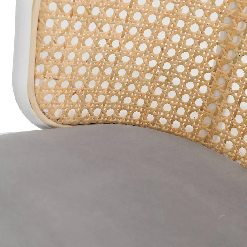 Bar Stool with White Powder Coated Steel Frame Set of 2 - 37