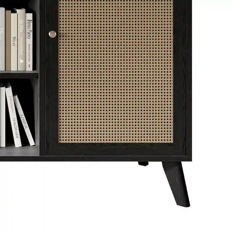 Mid-Century Modern Black SideBoard Cabinet