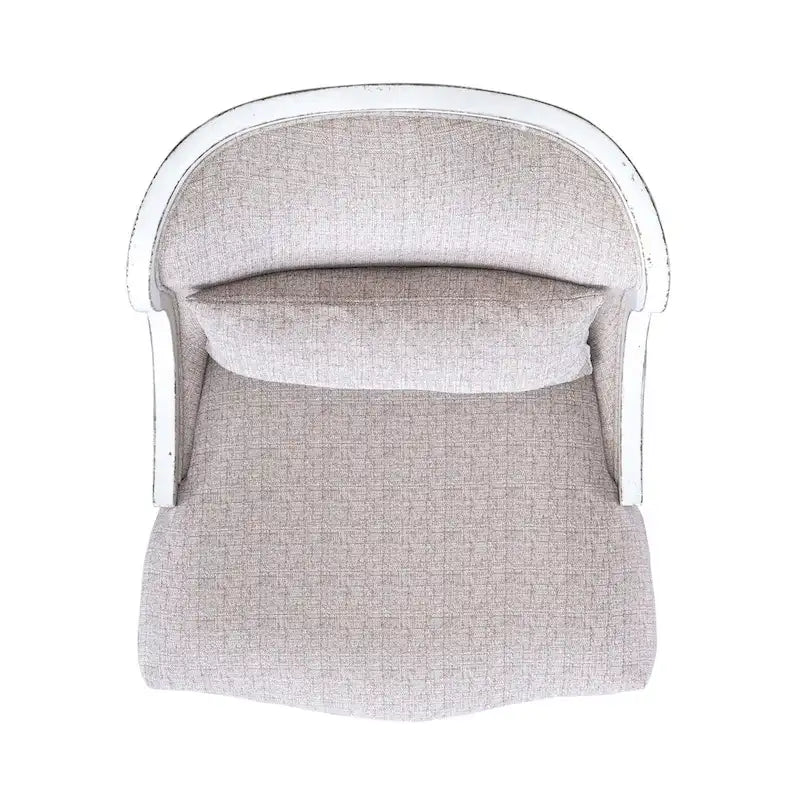 Antique White Upholstered Accent Chair