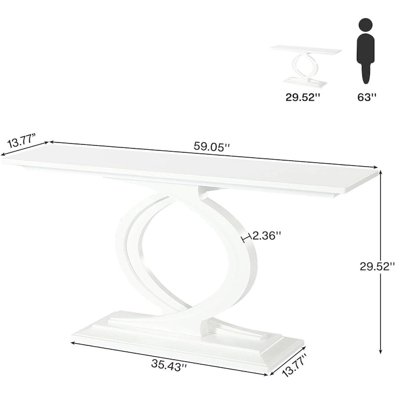 Weiße Konsolentisch im Landhausstil für das Wohnzimmer