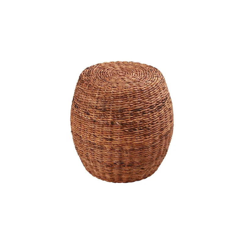 Wicker End Table, Heavy-Duty Wicker Side Table, Weather-Resistant Top, Versatile Table for Indoor & Outdoor