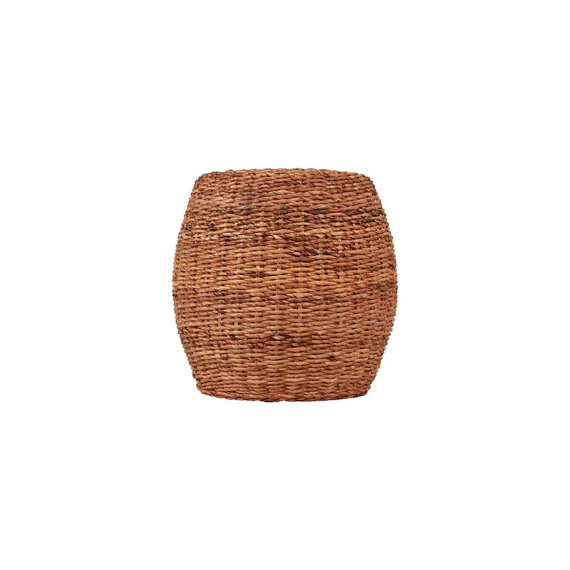 Wicker End Table, Heavy-Duty Wicker Side Table, Weather-Resistant Top, Versatile Table for Indoor & Outdoor