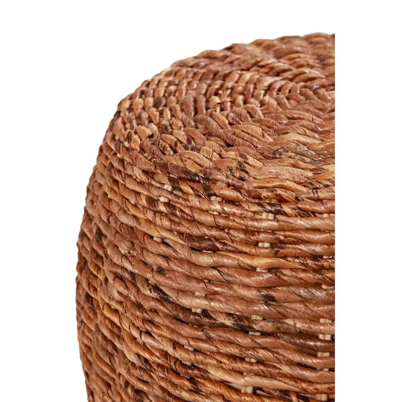 Wicker End Table, Heavy-Duty Wicker Side Table, Weather-Resistant Top, Versatile Table for Indoor & Outdoor
