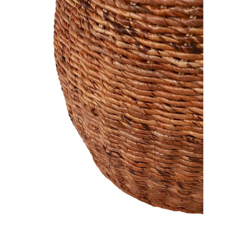 Wicker End Table, Heavy-Duty Wicker Side Table, Weather-Resistant Top, Versatile Table for Indoor & Outdoor