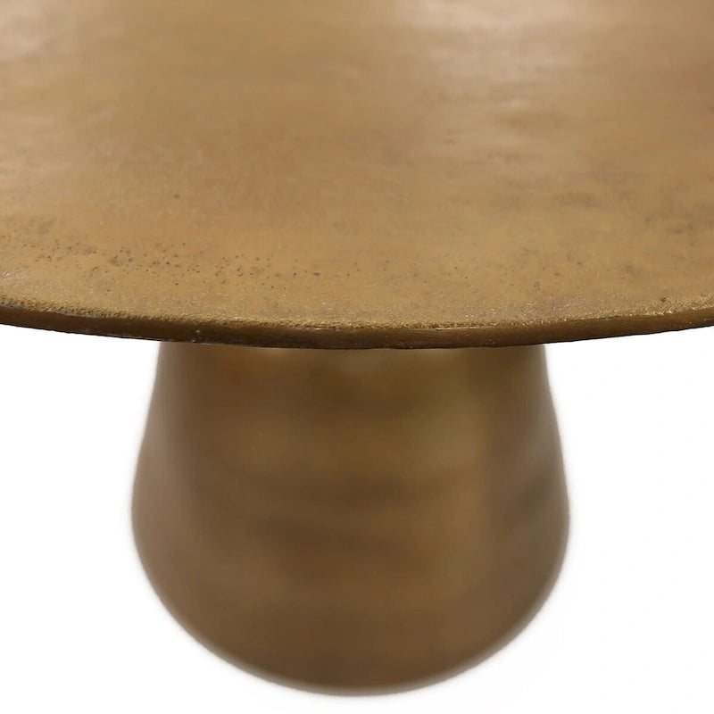 40 Wide Cast Aluminum Dining Table, Gold