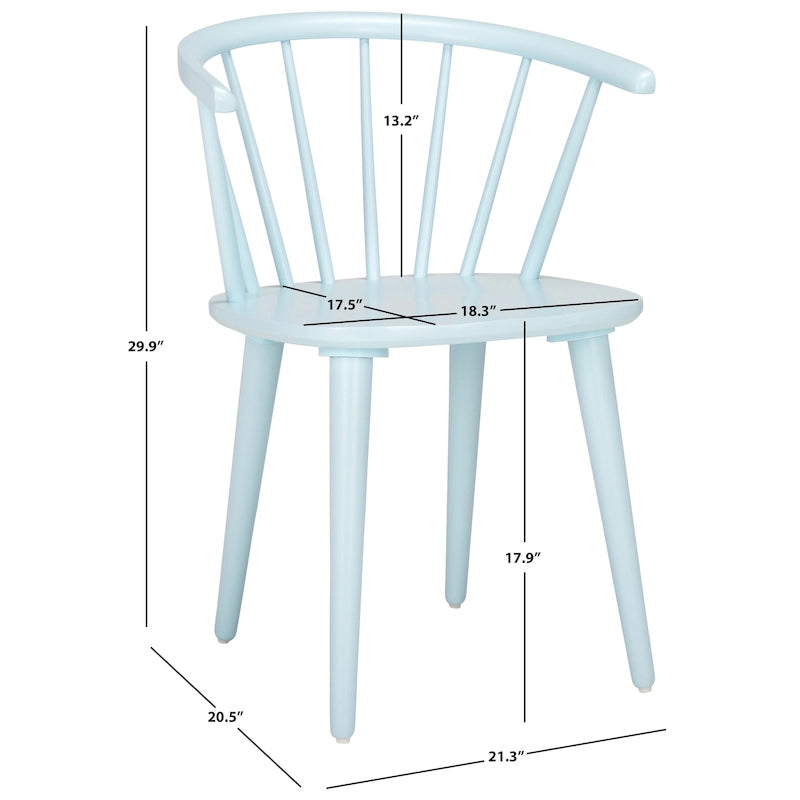 18-inch Curved Spindle Side Chair [SET of 2] - 21W x 21D x 30H