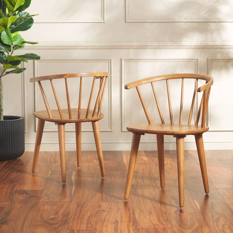 18-inch Curved Spindle Side Chair [SET of 2] - 21W x 21D x 30H
