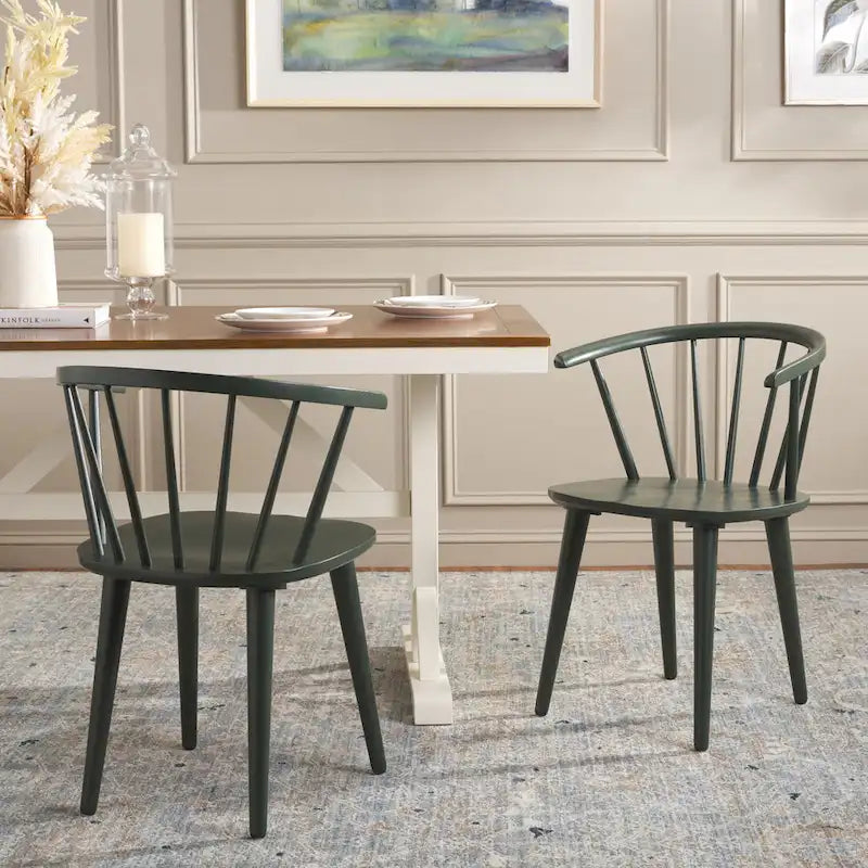18-inch Curved Spindle Side Chair [SET of 2] - 21W x 21D x 30H