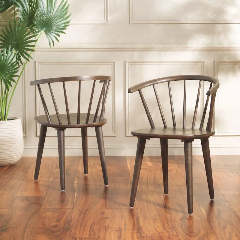 18-inch Curved Spindle Side Chair [SET of 2] - 21W x 21D x 30H