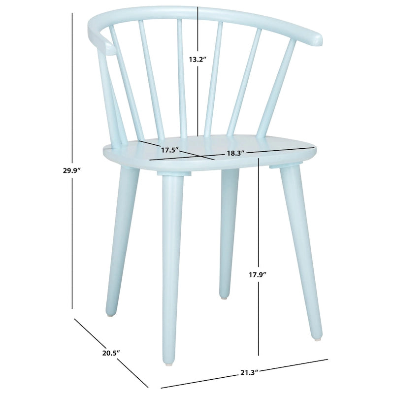 18-inch Curved Spindle Side Chair [SET of 2] - 21W x 21D x 30H