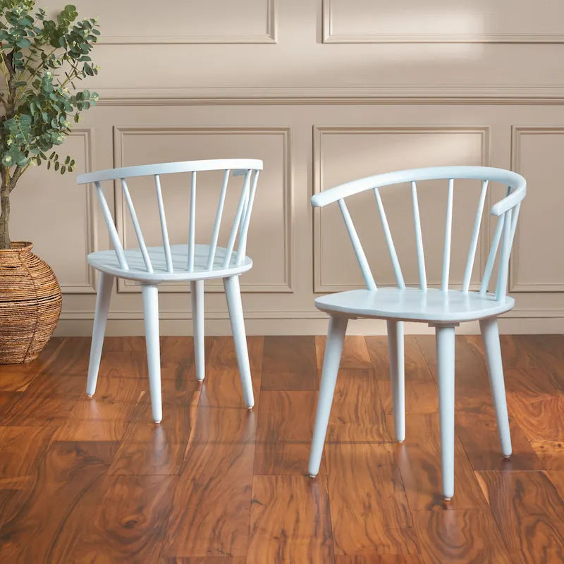 18-inch Curved Spindle Side Chair [SET of 2] - 21W x 21D x 30H