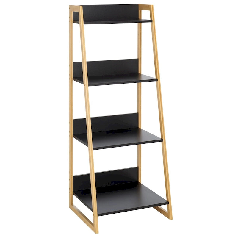 4 Tier Shelf, Modern Open Storage Rack, Easy Assembly, Stylish Display Stand for Home & Apartment Decor